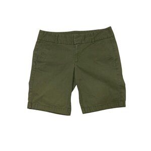 J Crew Frankie Stretch Shorts 32" Waist 9" Inseam Green Bermuda